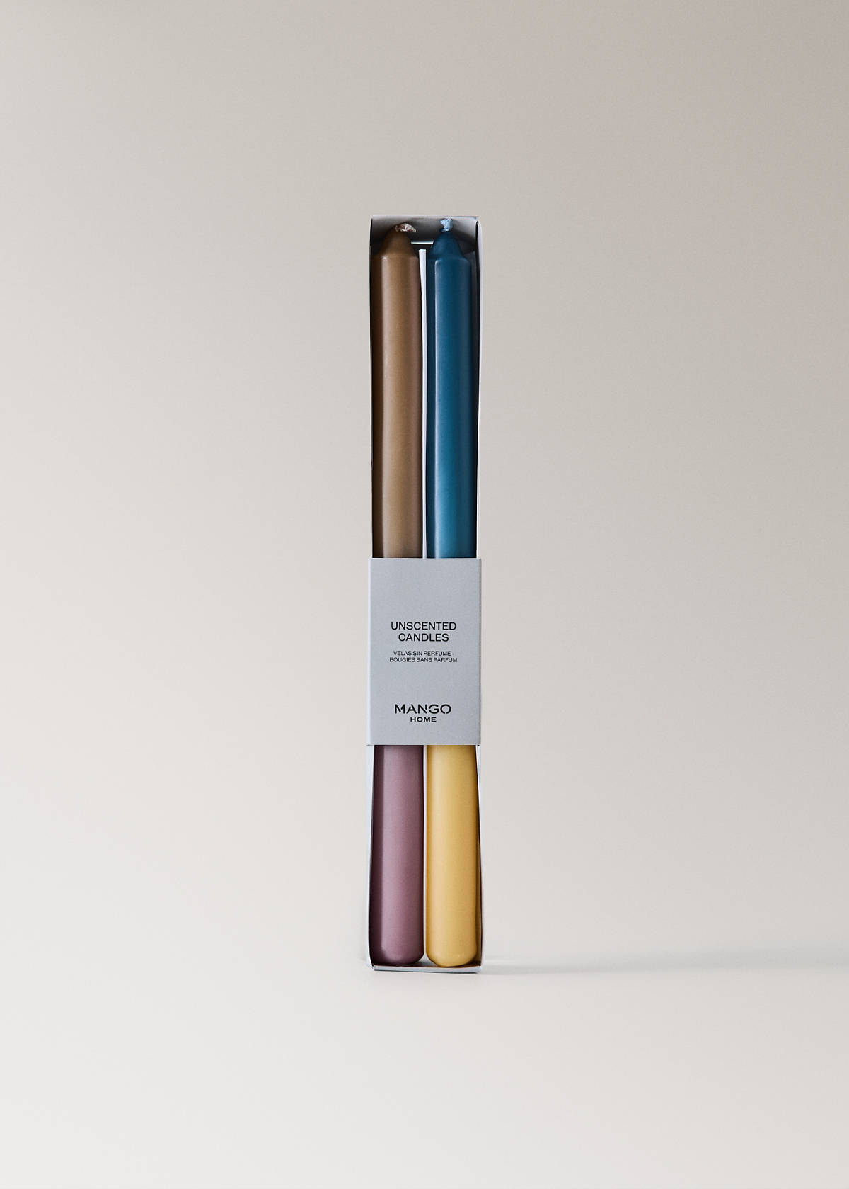 Set of two-tone candles — Petrol Blue