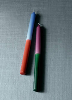 Set of two-tone candles — Purple 1