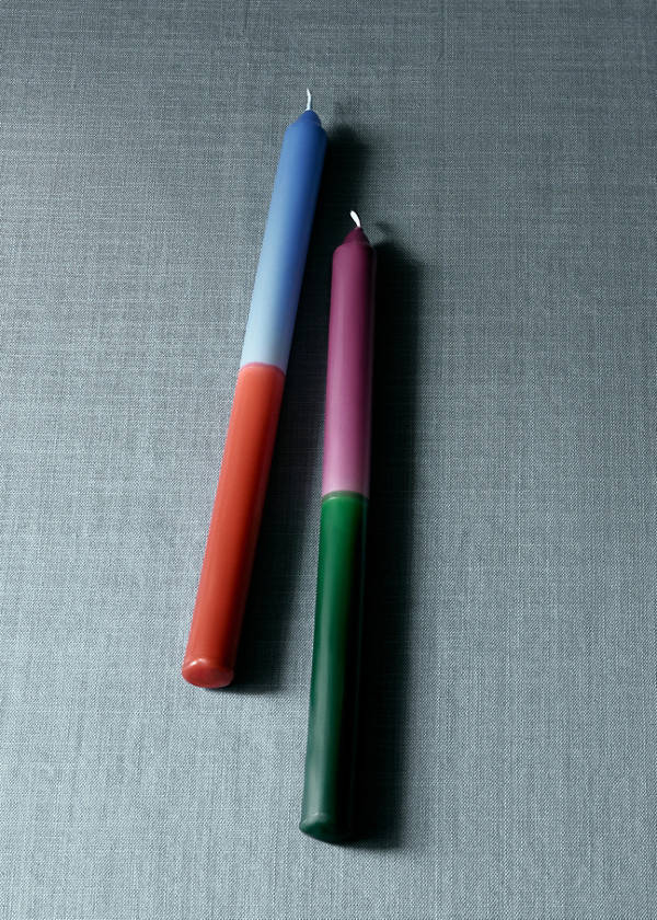 Set of two-tone candles — Purple