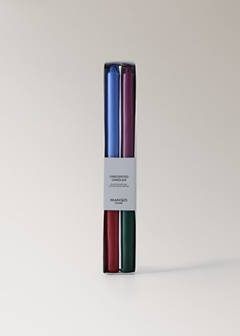 Set of two-tone candles — Purple 5