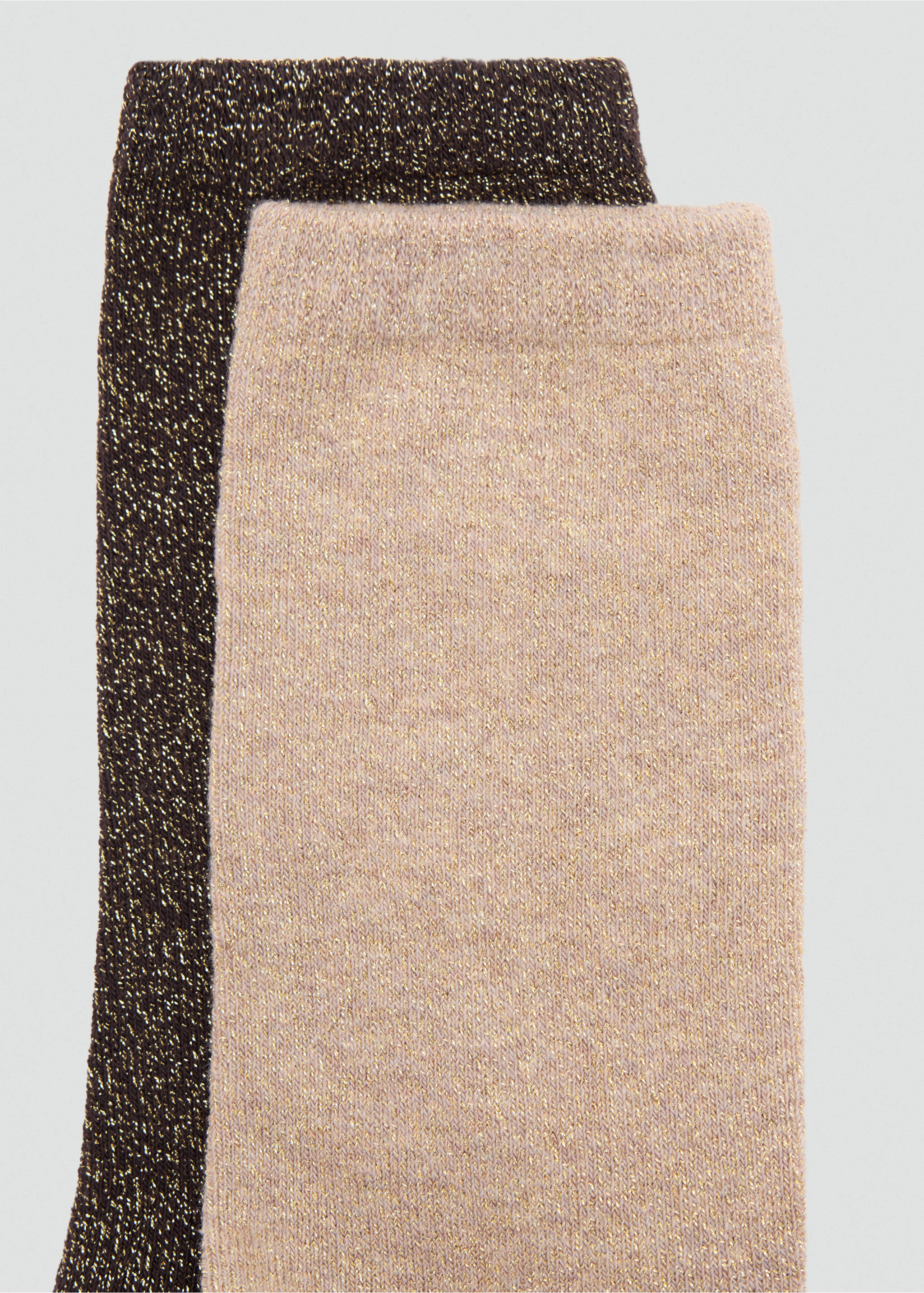 Pack 2 calcetines lurex - Detalle del artículo 8, Marrón. Ref: 37014776-00.