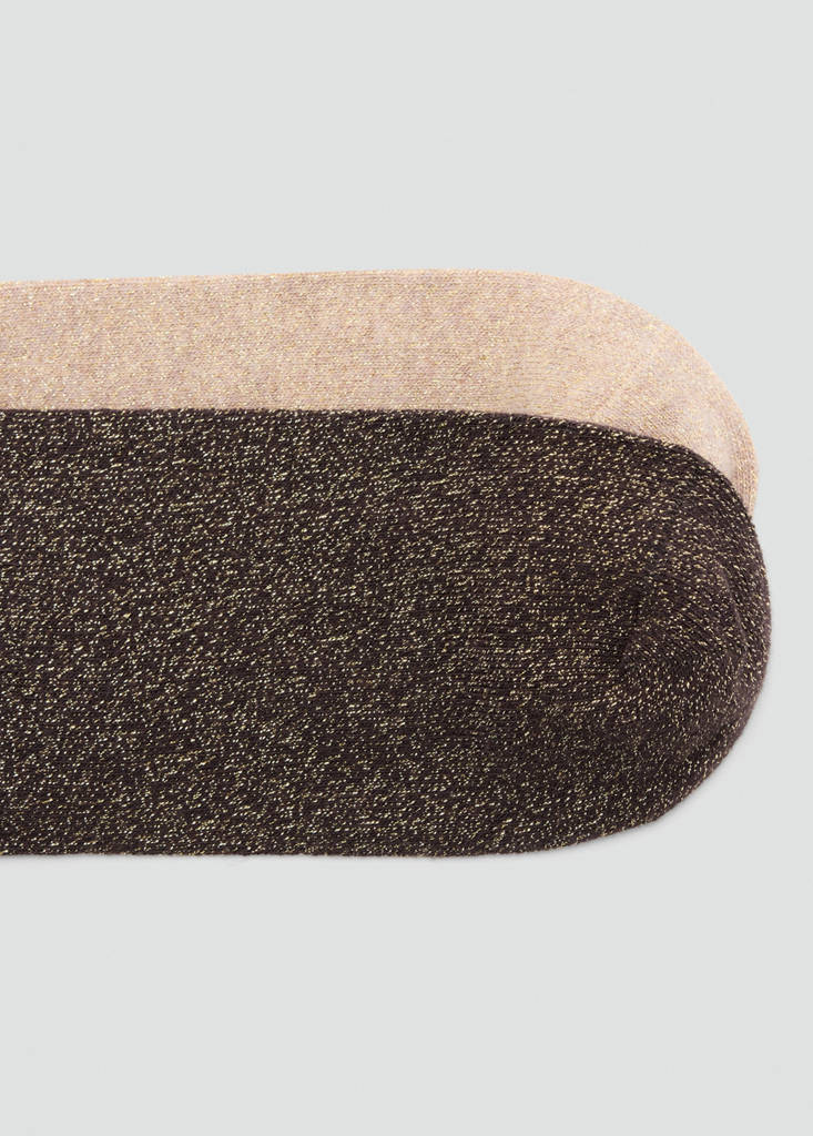Pack of 2 lurex socks — Brown