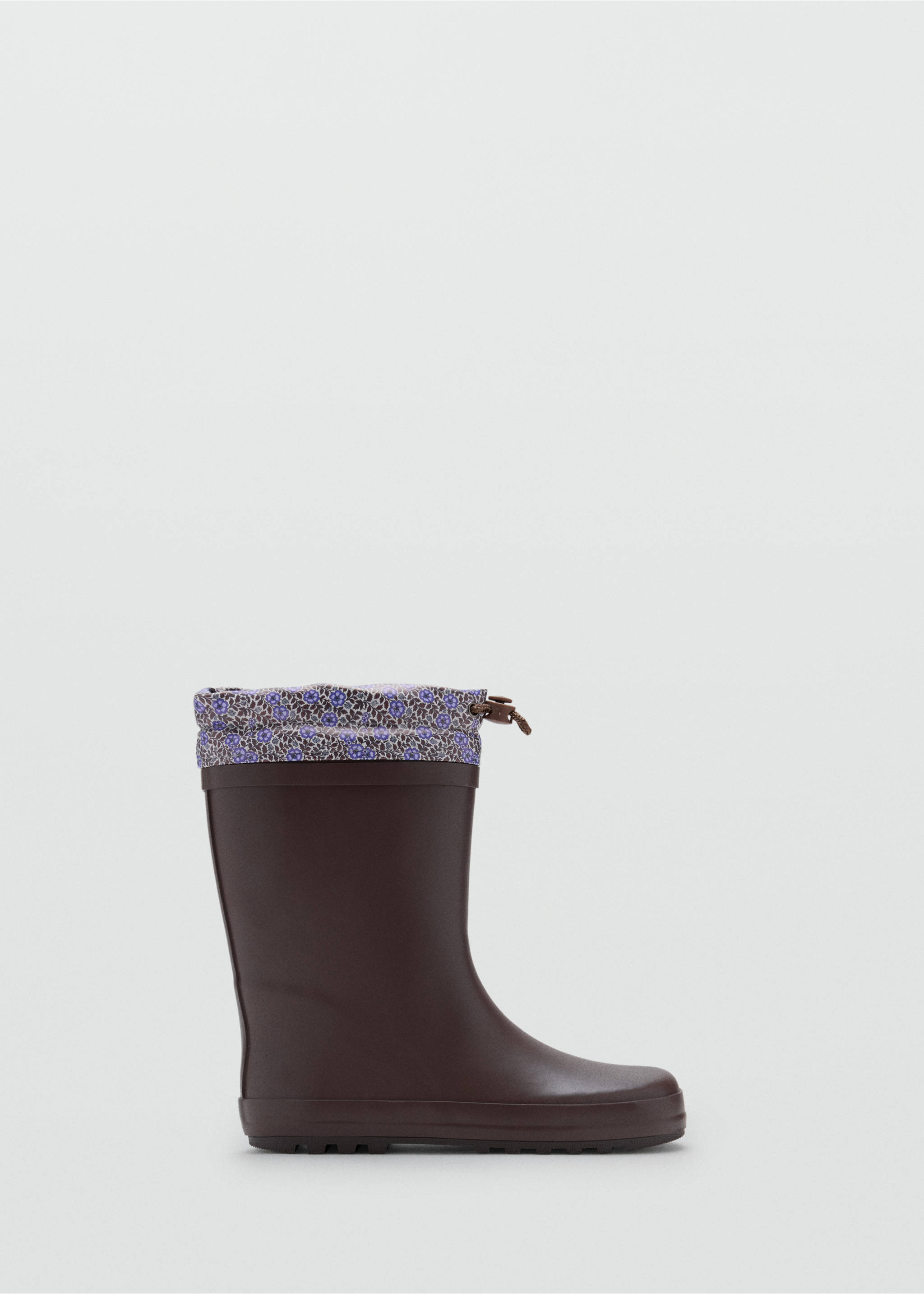 Bottes de pluie détail imprimé - Article sans modèle, Chocolat. Ref: 37014779-00.