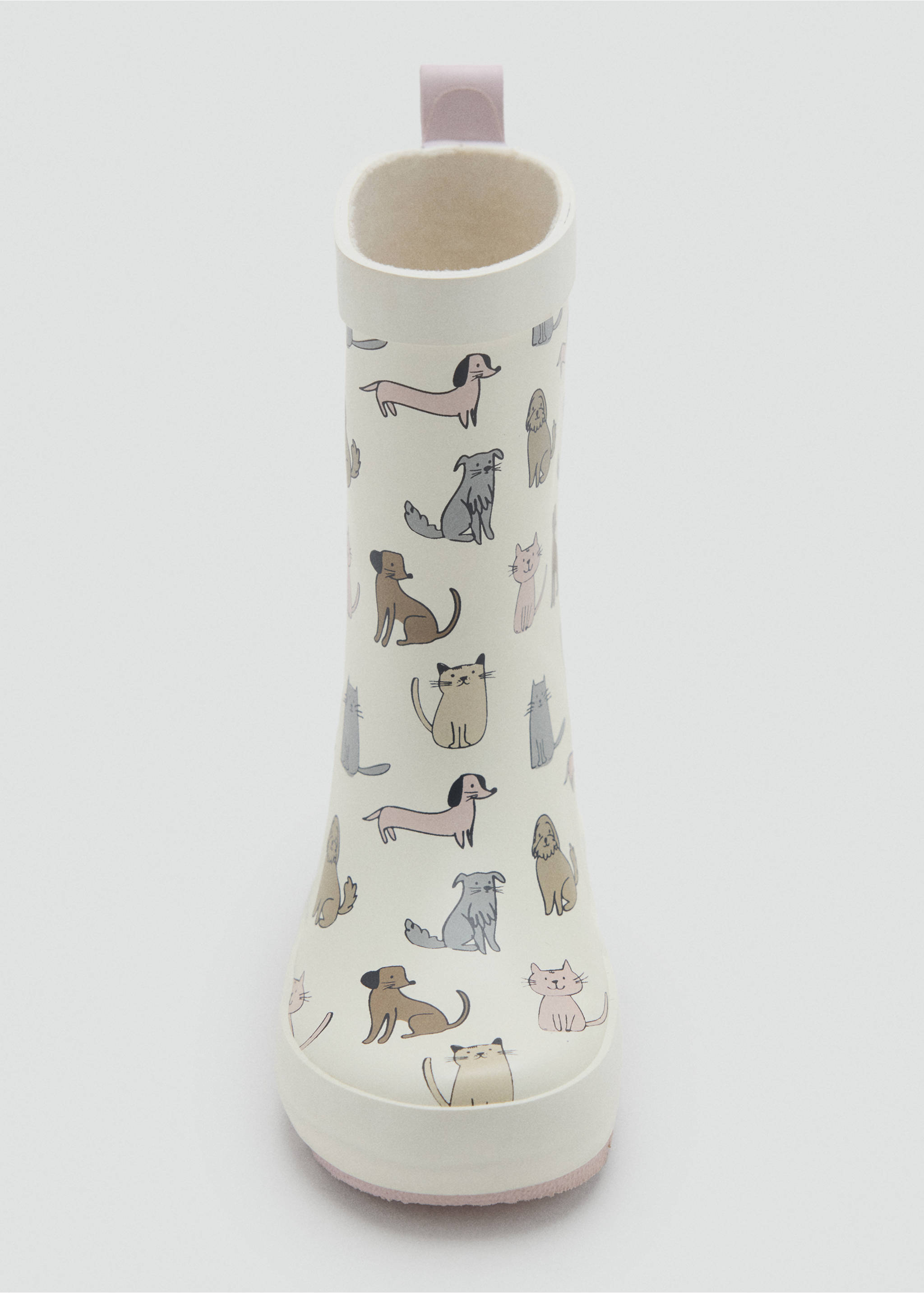 Animal print wellington boot - Details of the article 2, Pastel Pink. Ref: 37014780-00.