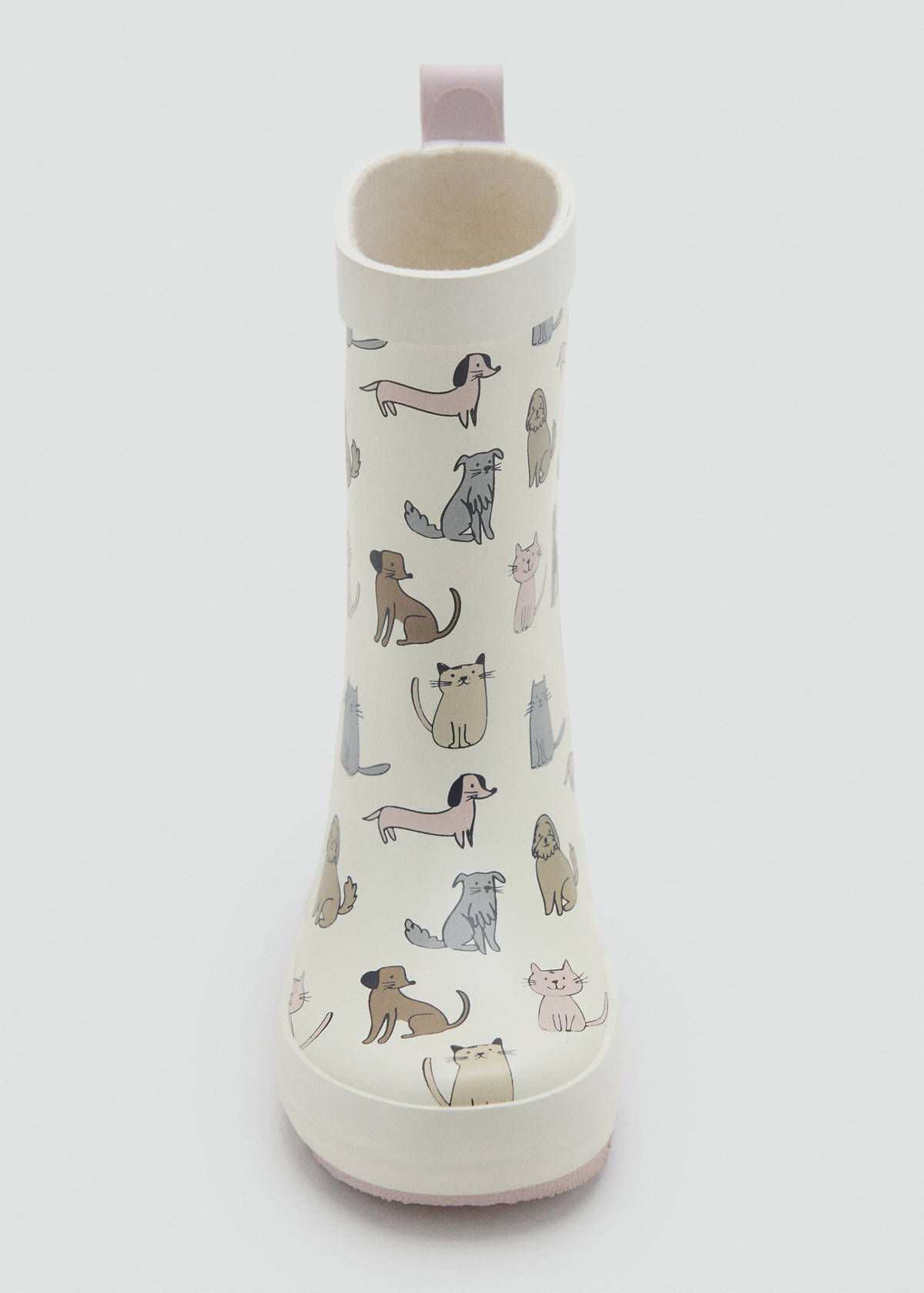 Animal print wellington boot — Pastel Pink
