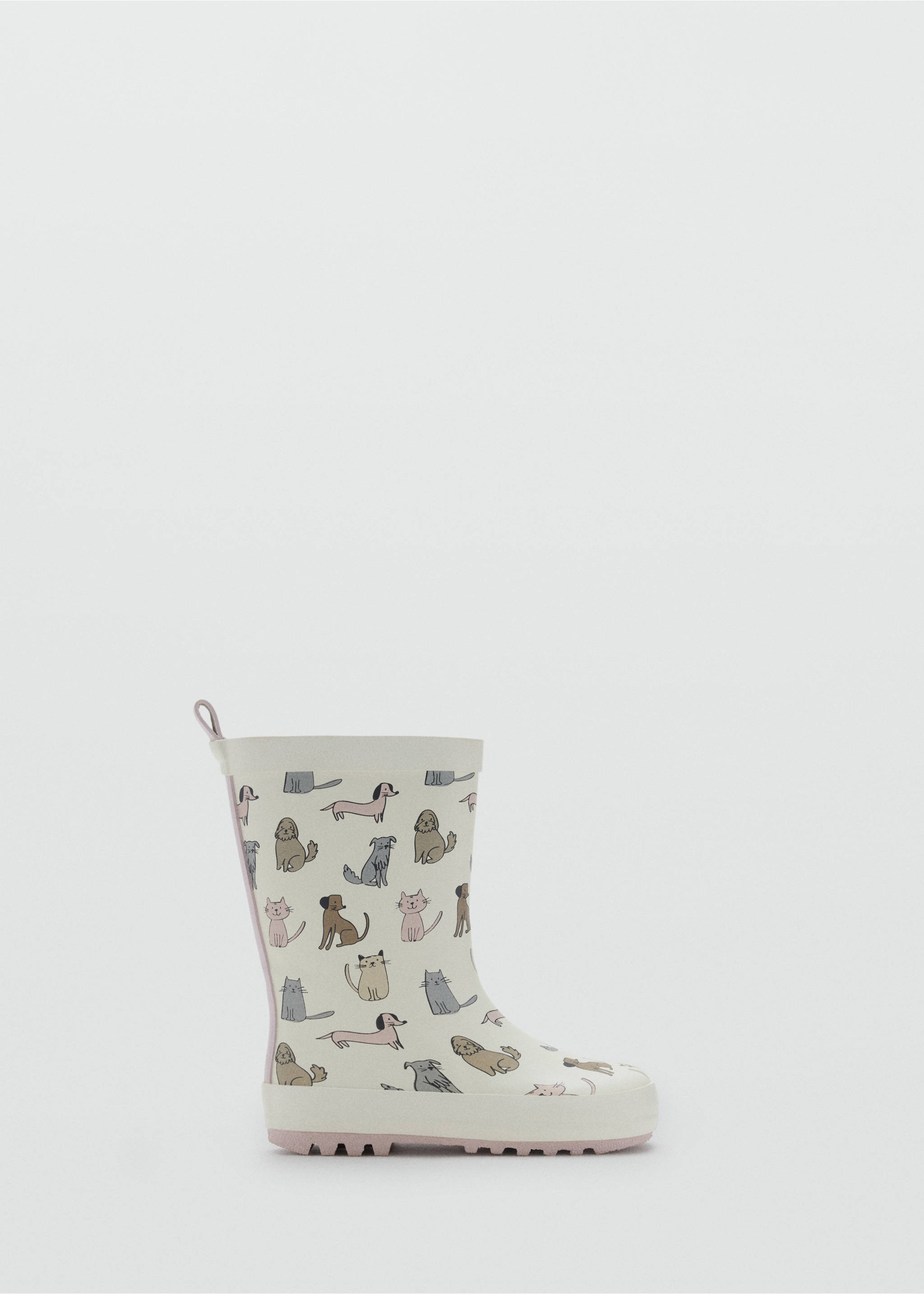Animal print wellington boot - Article without model, Pastel Pink. Ref: 37014780-00.
