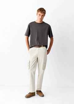 Straight cargo trousers — Light/Pastel Grey 2