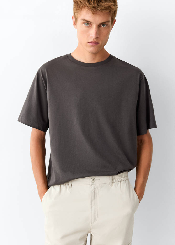 Straight cargo trousers — Light/Pastel Grey