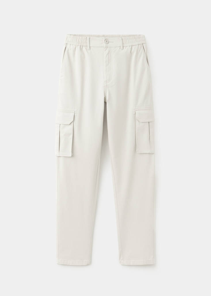Straight cargo trousers — Light/Pastel Grey