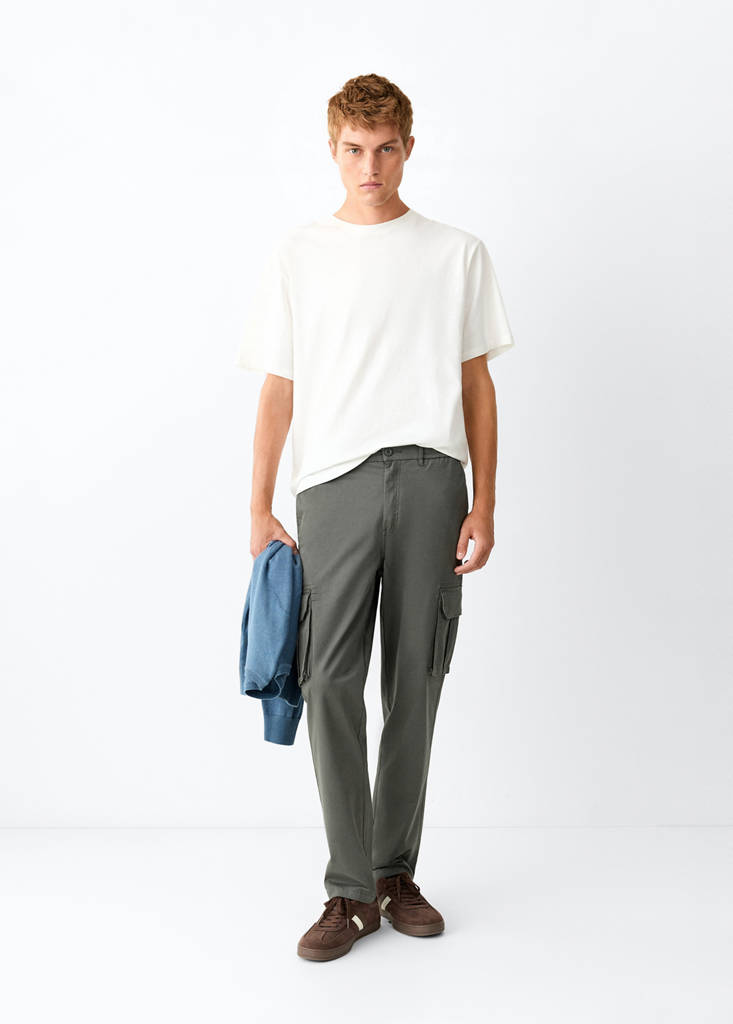 Straight cargo trousers — Pastel Green