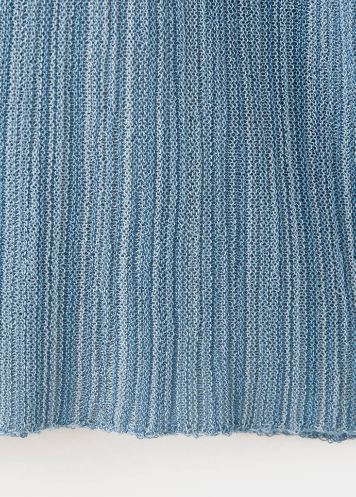 V-neck lurex jumper — Blue