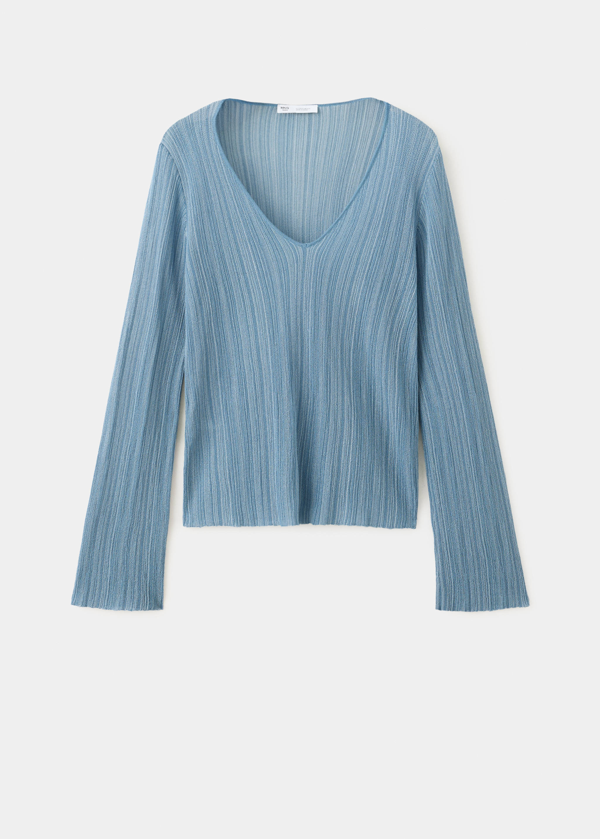 بلوزة لوريكس بياقة على شكل حرف V - منتج دون نموذج