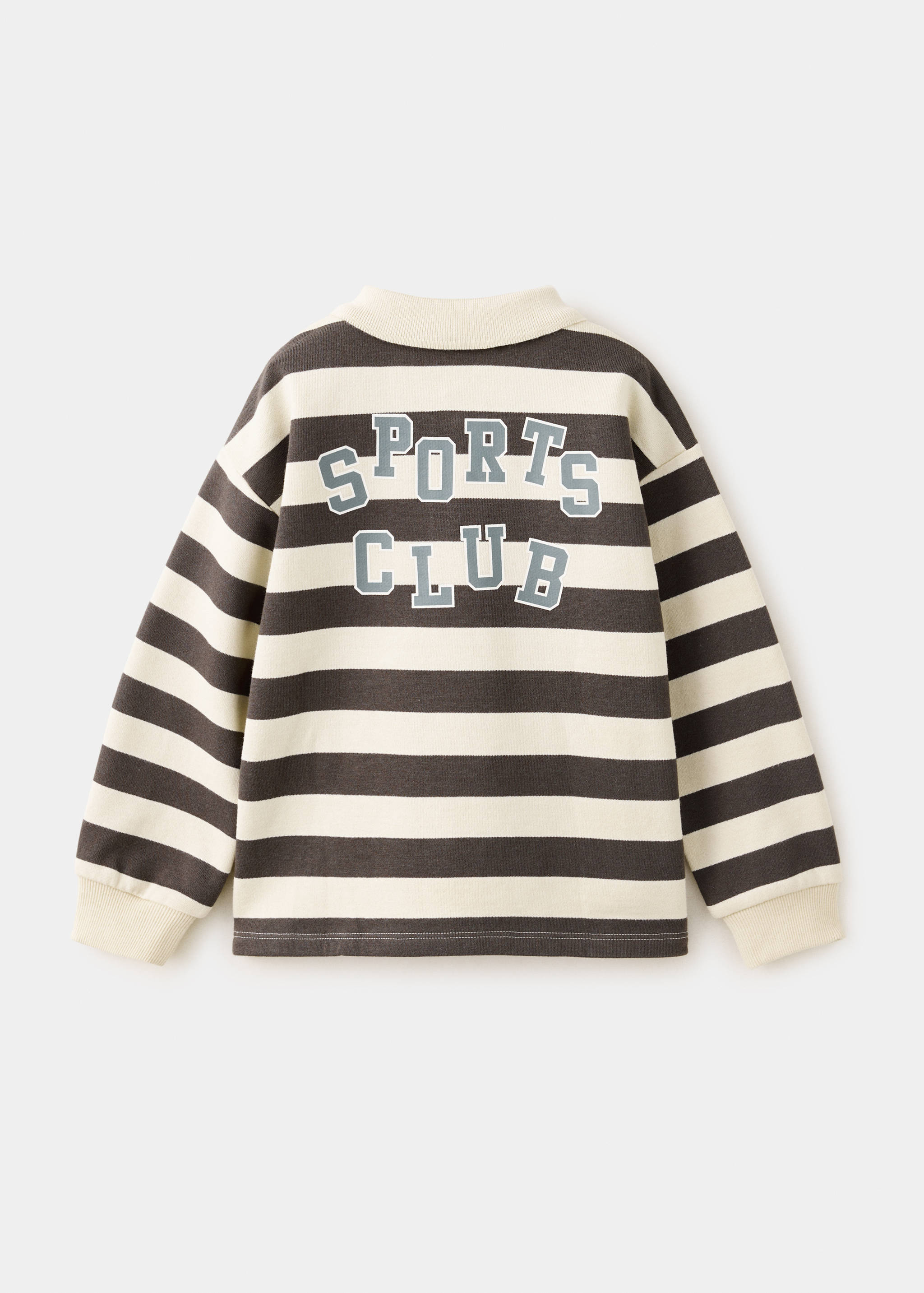 Striped polo sweatshirt - Reverse of the article
