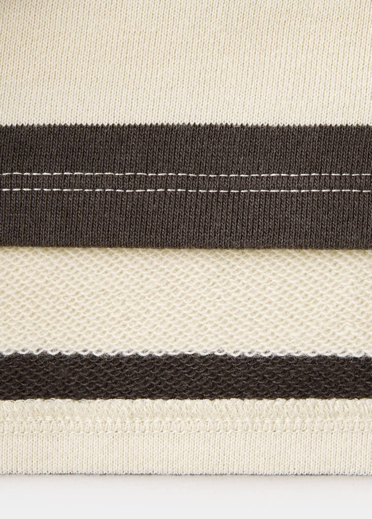 Striped polo sweatshirt — Chocolate