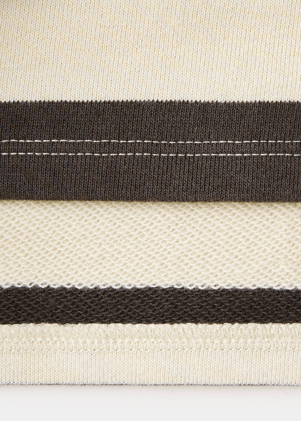 Striped polo sweatshirt — Chocolate