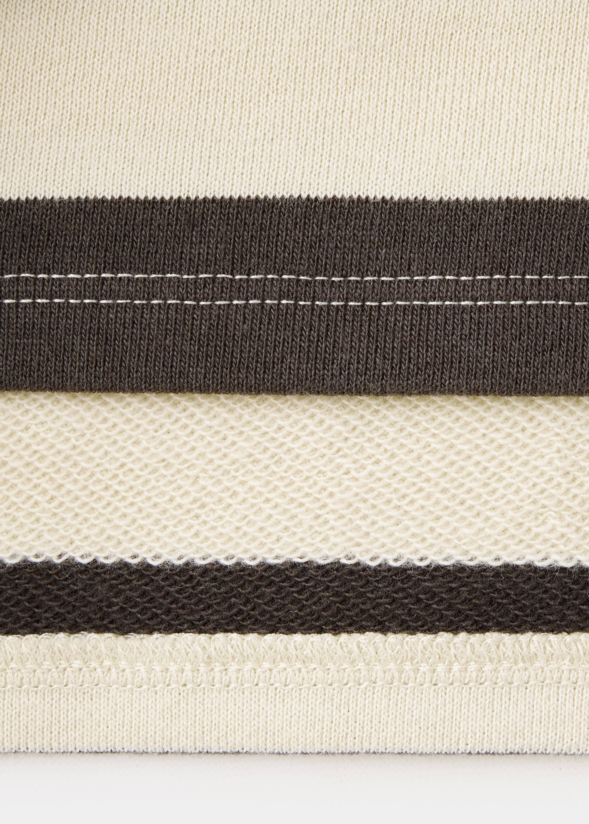 Striped polo sweatshirt - Details of the article 0