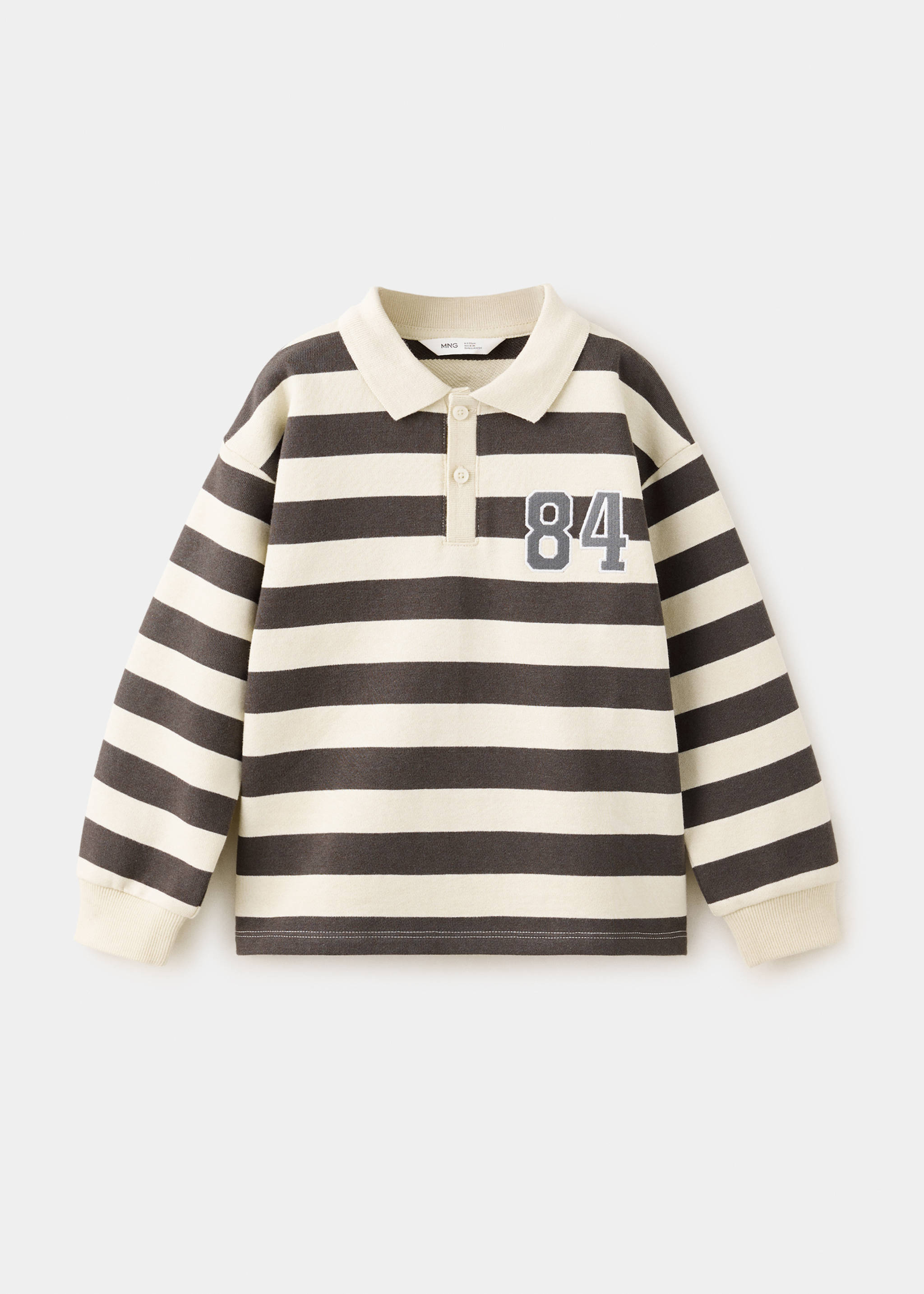 Striped polo sweatshirt - Article without model