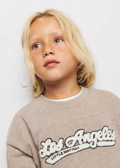 Relaxed sweatshirt with textured detailing — Sand 4