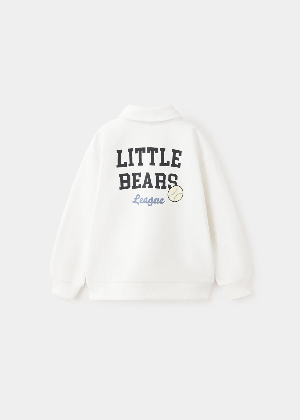 Relaxed-fit polo sweatshirt — White