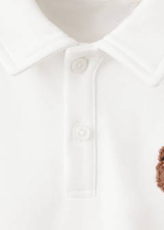 Relaxed-fit polo sweatshirt — White 3