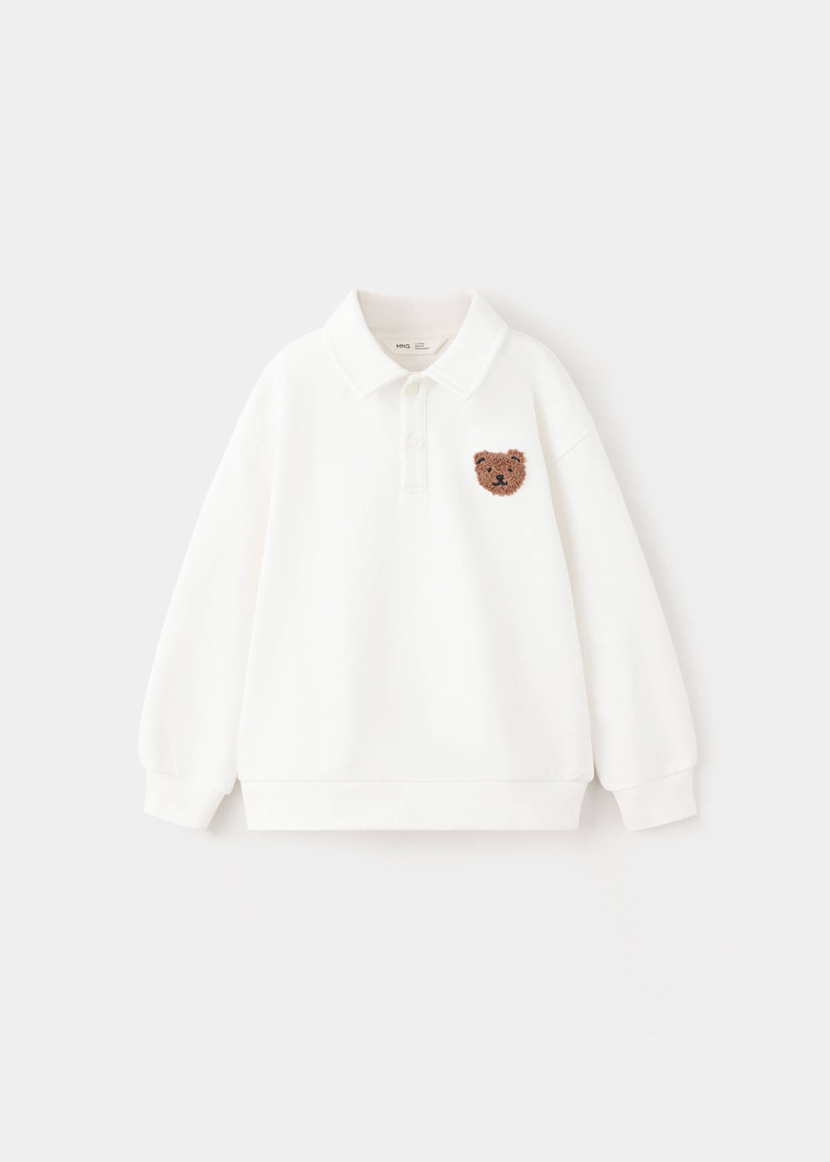 Relaxed-fit polo sweatshirt — White