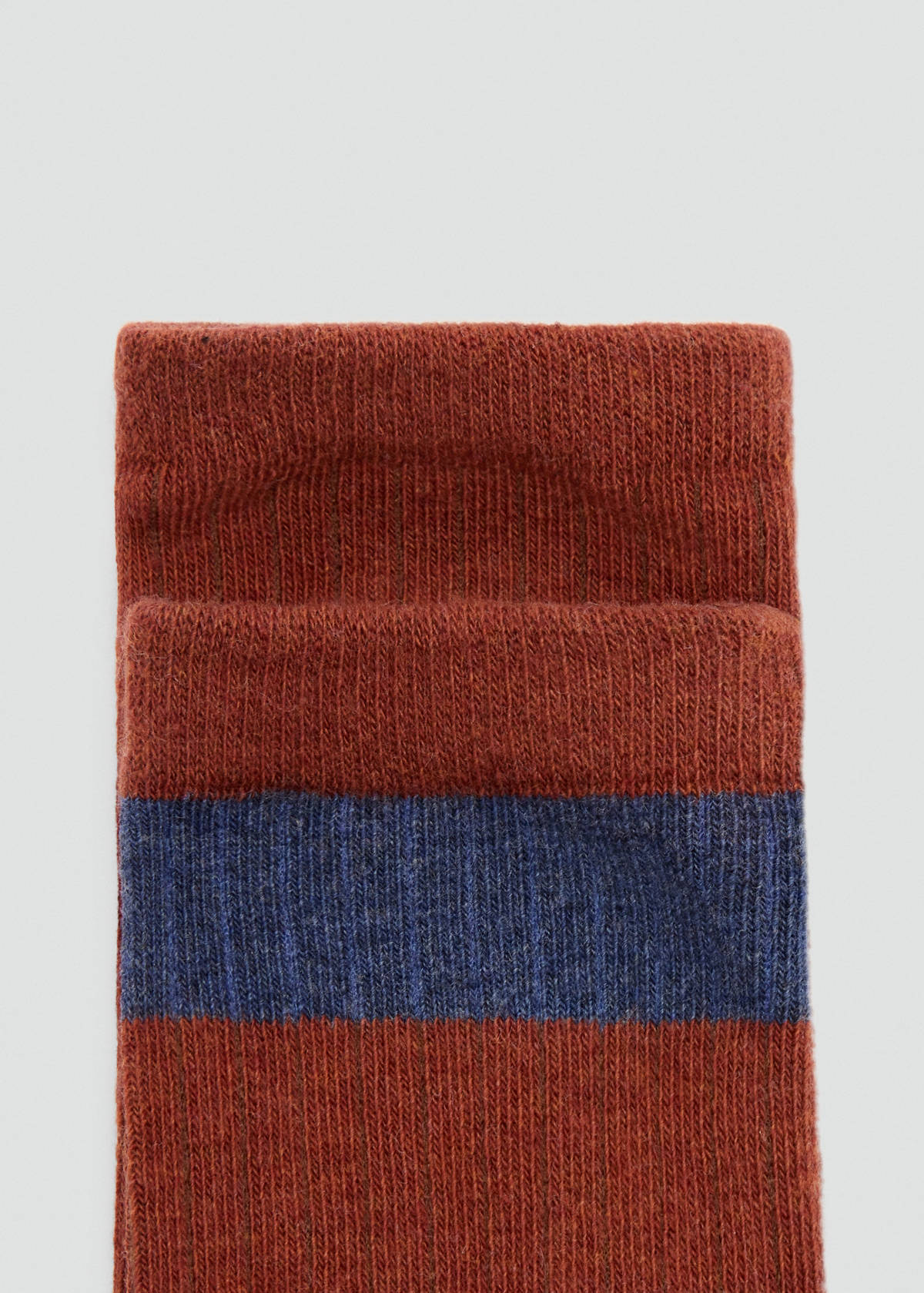 2 pack ribbed socks — Burnt Orange