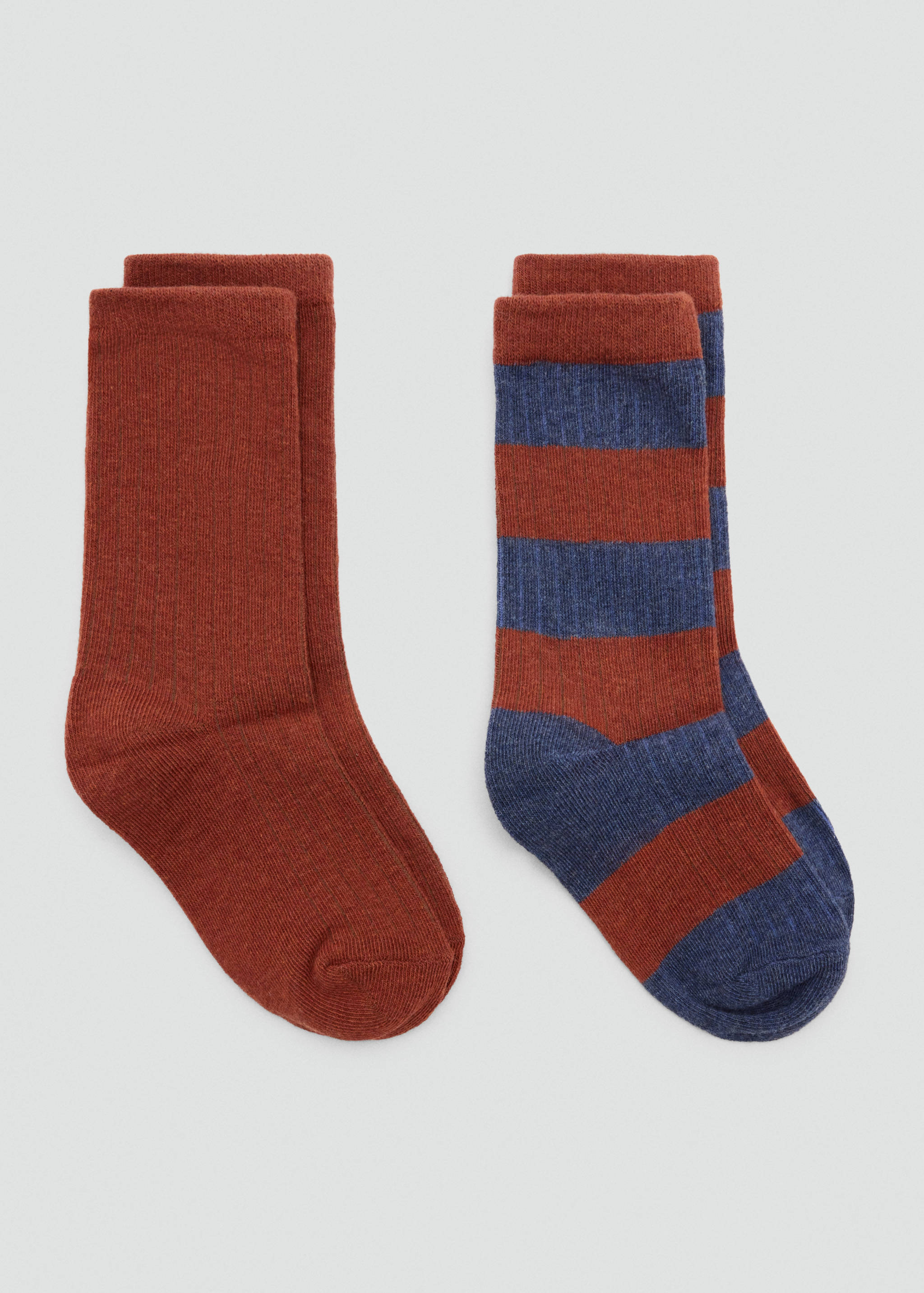 Pack 2 paires de chaussettes côtelées - Article sans modèle