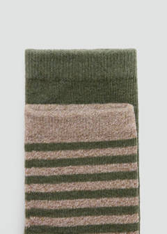 2 pack ribbed socks — Forest Green 3