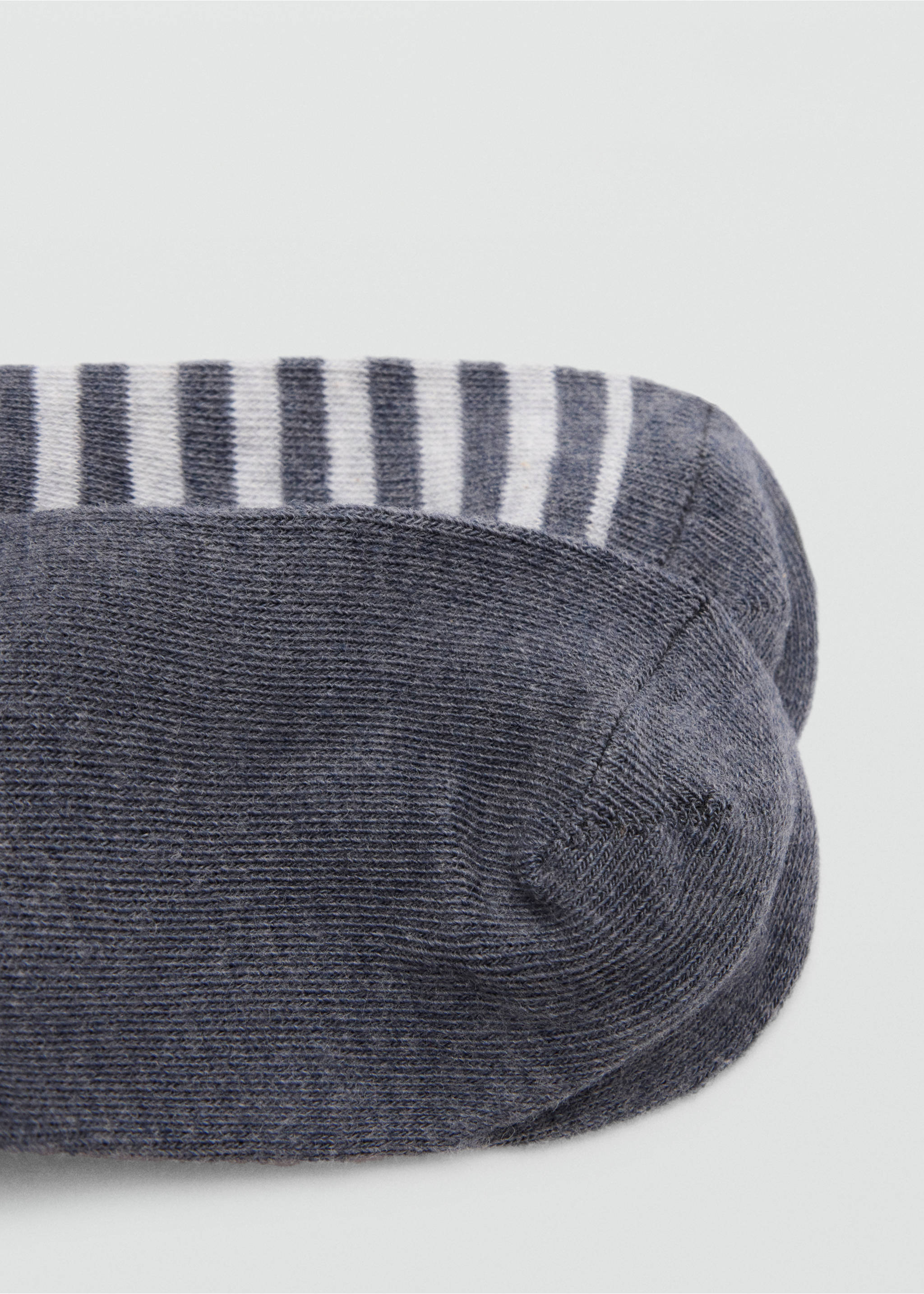 Pack 2 paires de chaussettes côtelées - Détail de l'article 8, Bleu pétrole. Ref: 37014793-00.