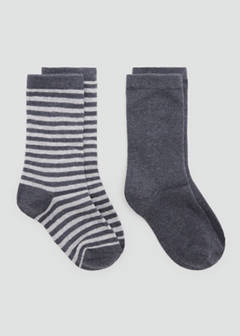 2 pack ribbed socks — Petrol Blue 1