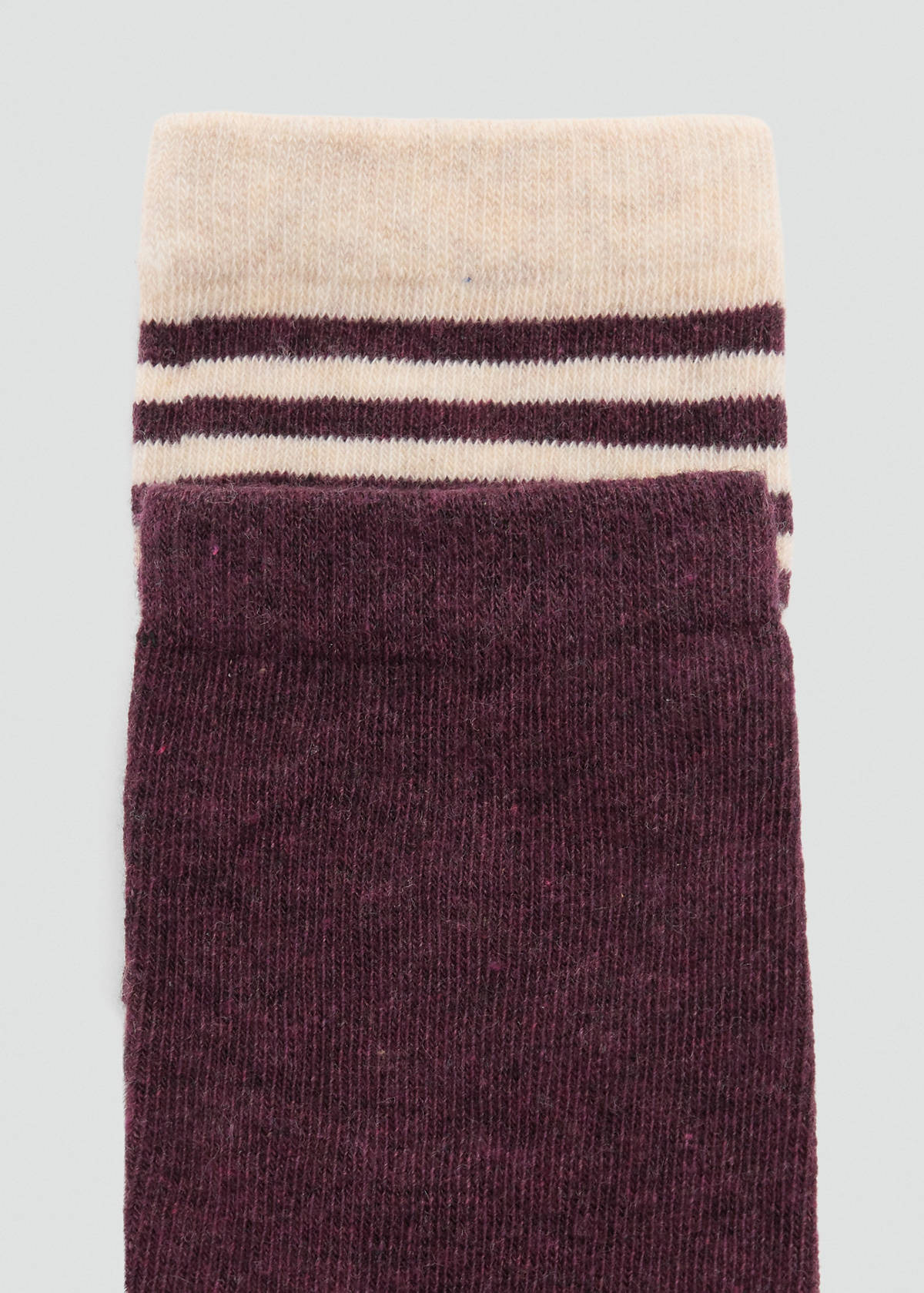 2 pack ribbed socks — Maroon