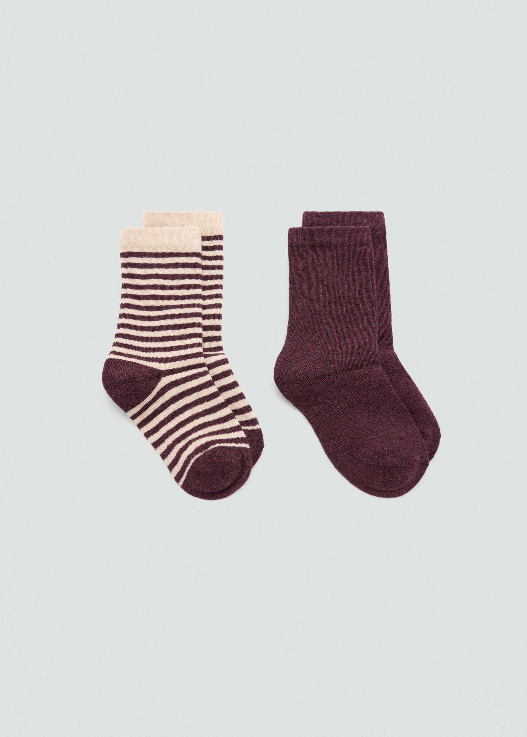 Pack 2 paires de chaussettes côtelées - Article sans modèle
