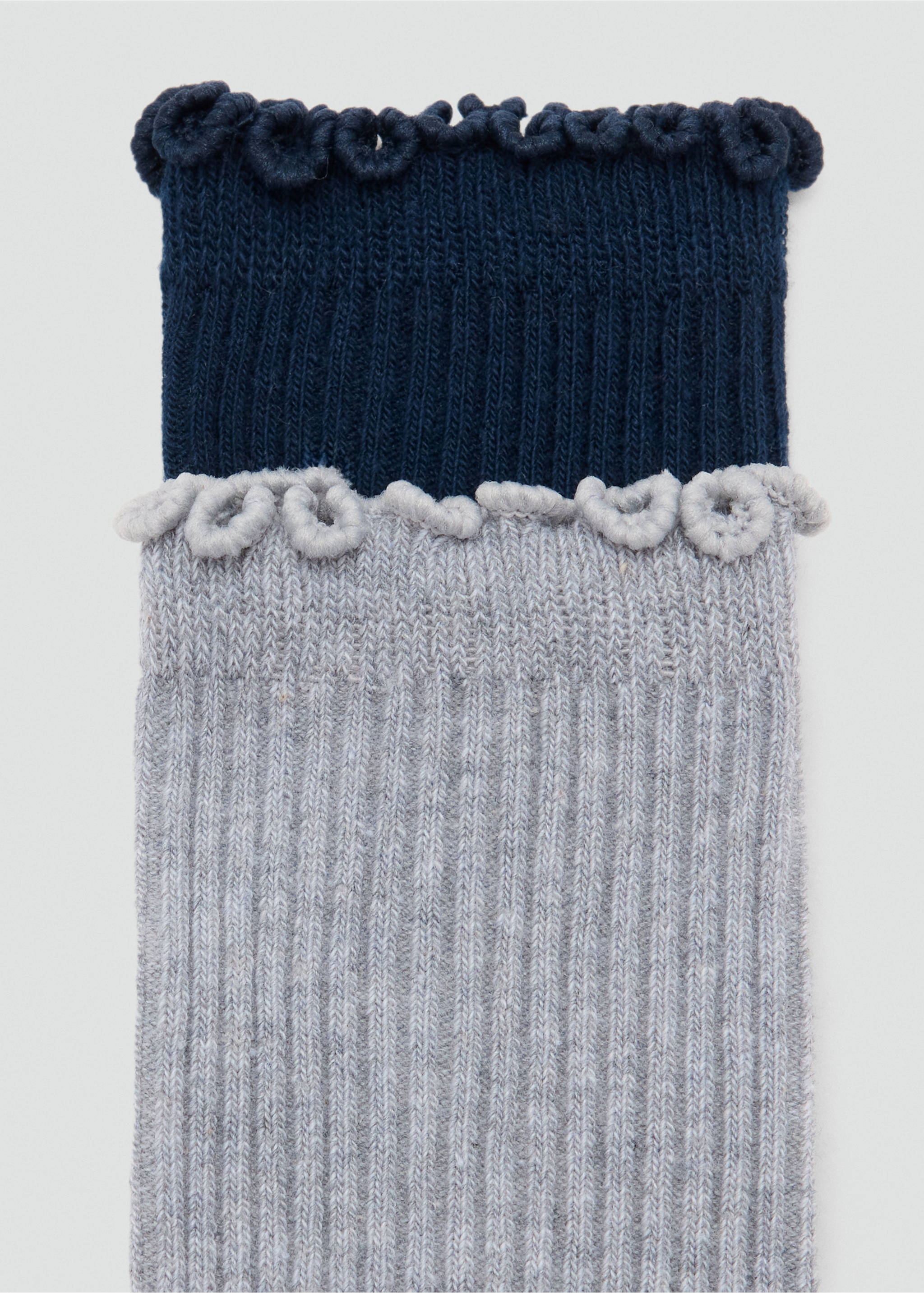 2 pack ribbed socks - Reverse of the article, Navy. Ref: 37014794-00.