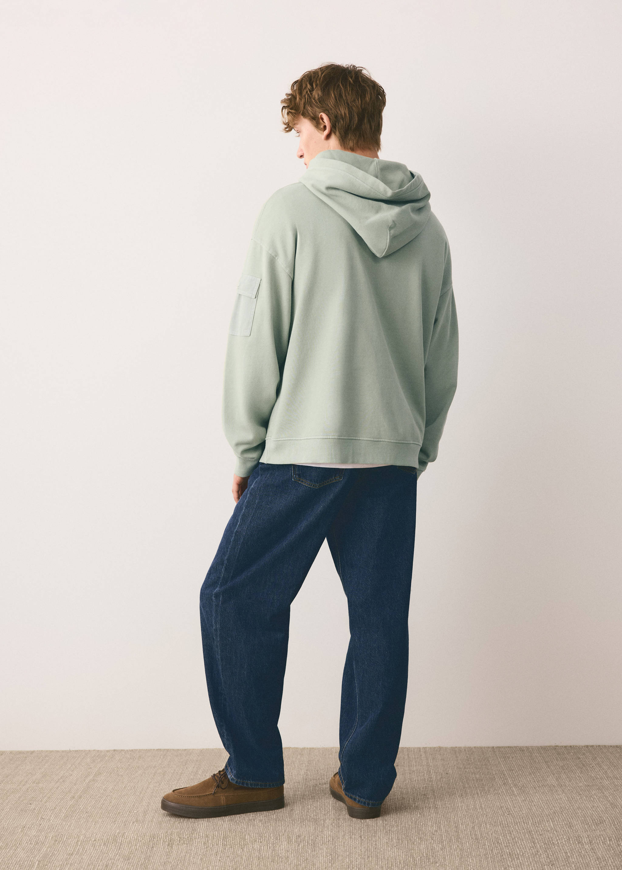 Cotton cargo sweatshirt - Reverse of the article