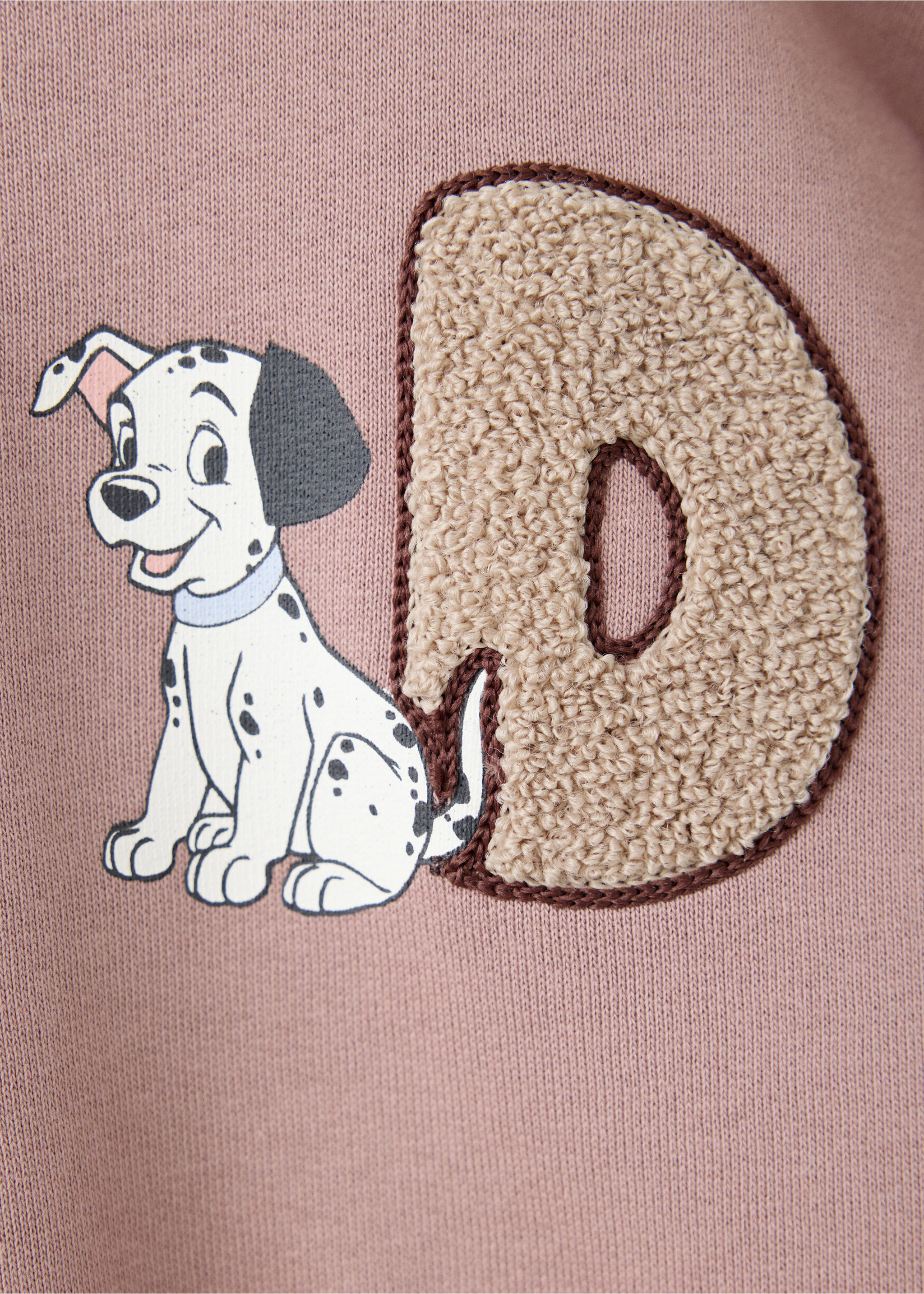 Sweatshirt aus Baumwolle 101 Dalmatiner - Detail des Artikels 8, Zartrosa. Ref: 37014798-00.