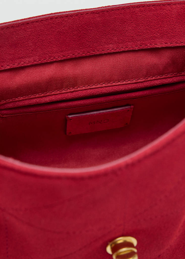Small leather chain shoulder bag — Red