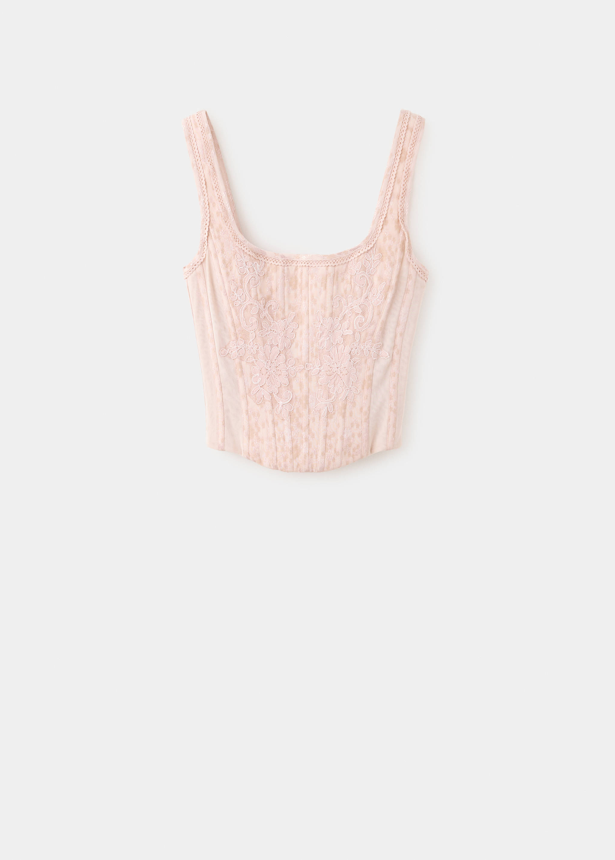 Top corsetero jacquard - Artículo sin modelo