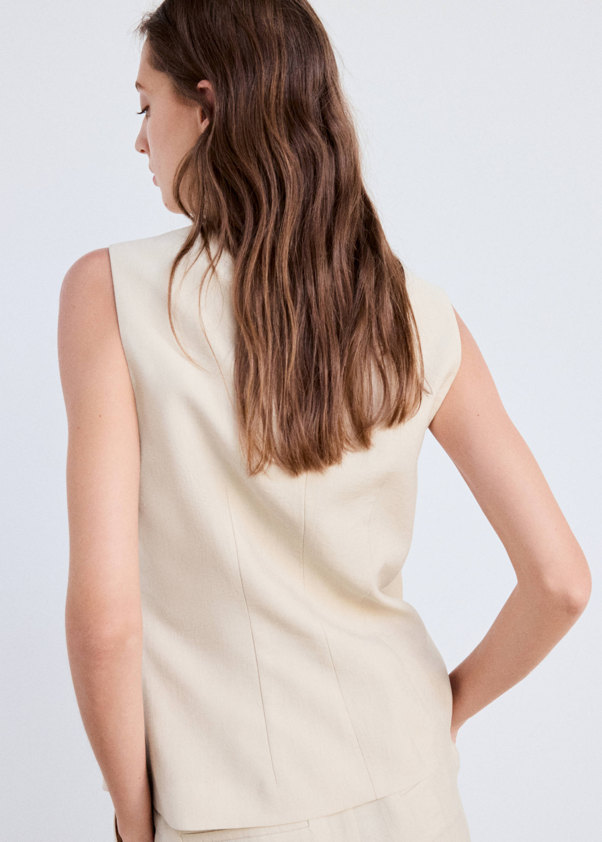 Lyocell neck scarf top - Reverse of the article