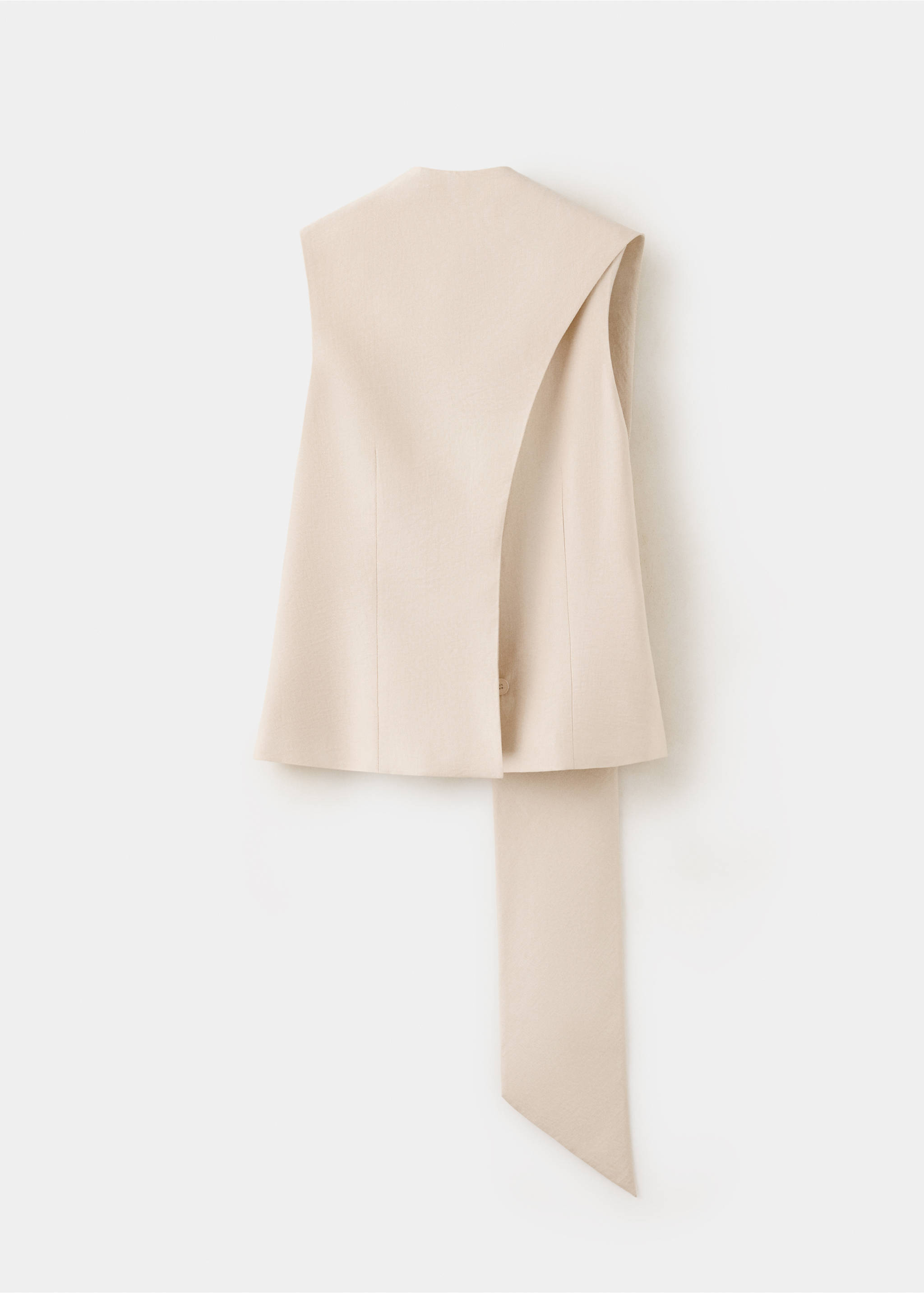 Lyocell neck scarf top - Article without model, Light/Pastel Grey. Ref: 37014803-00.