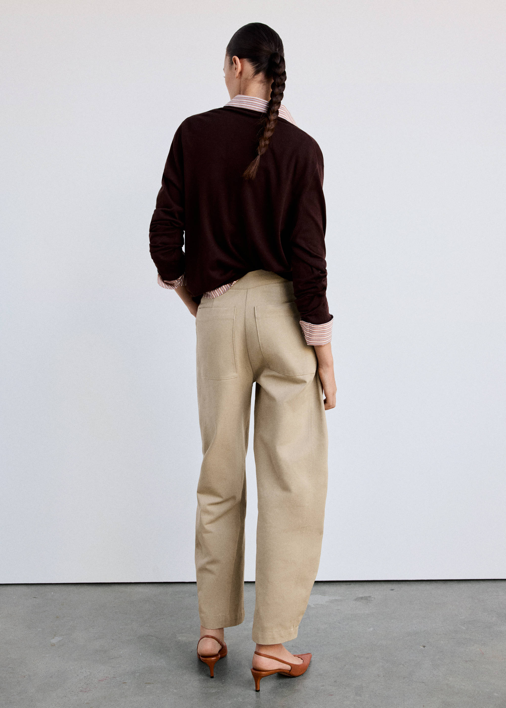 Pantalons bombatxos pinces - Revers de l'article