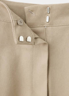 Balloon cotton trousers — Brown 7