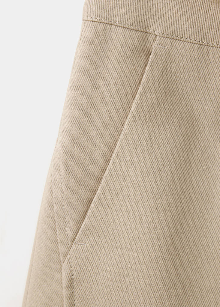 Pleated baggy trousers — Brown