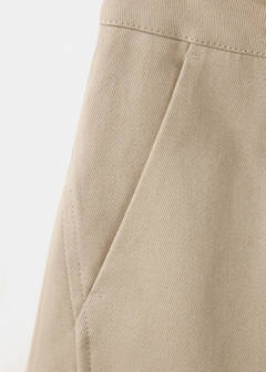 Balloon cotton trousers — Brown 8