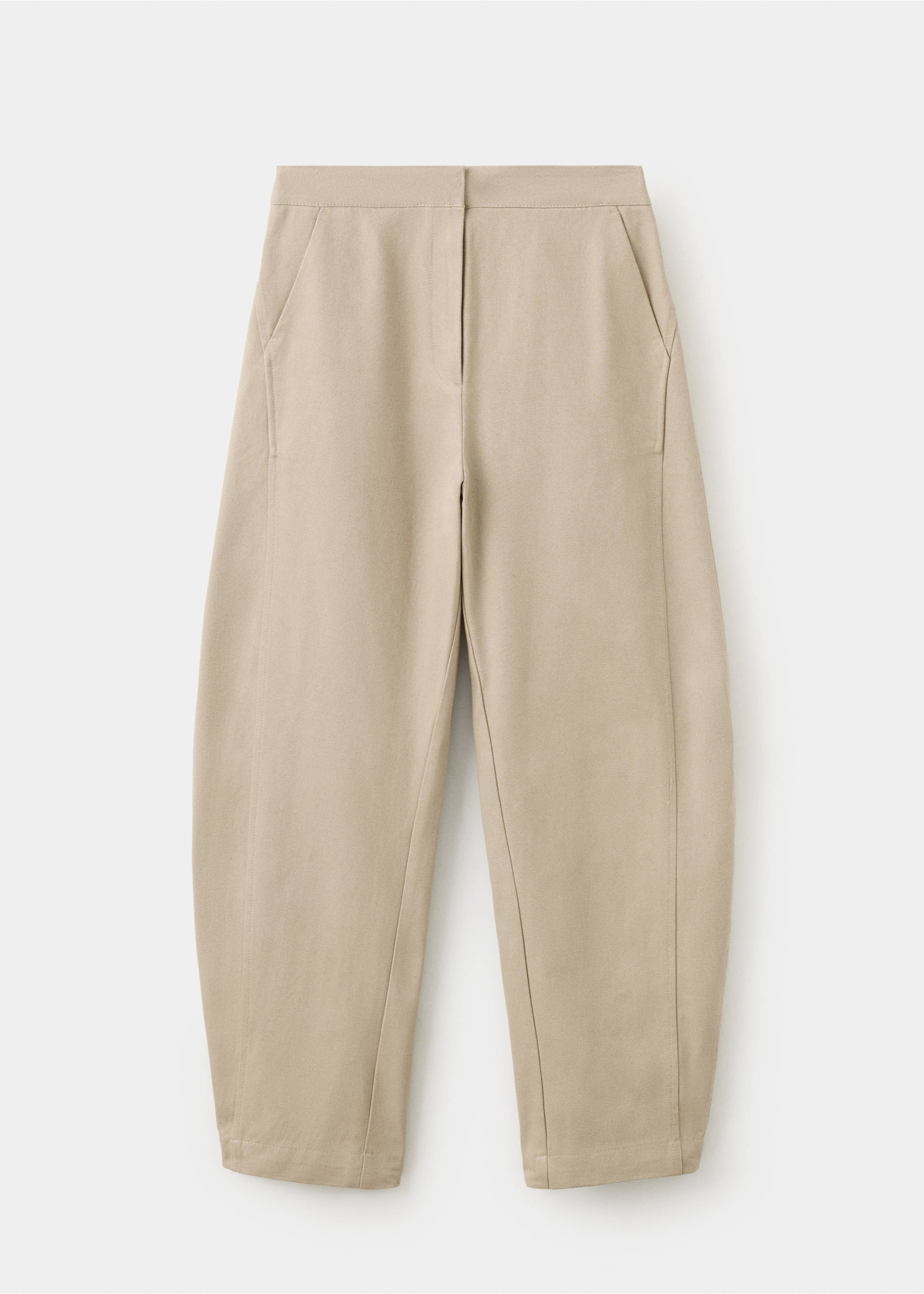 Pantalon bouffant à pinces - Article sans modèle, Marron. Ref: 37014804-00.