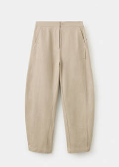 Balloon cotton trousers — Brown 6