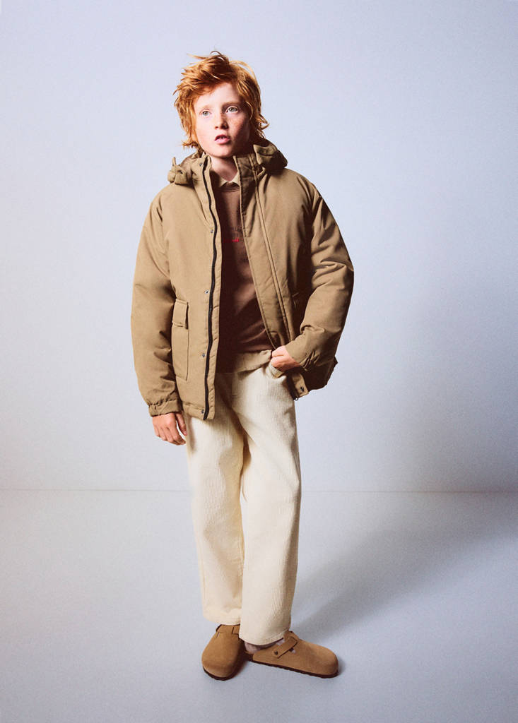 Oversized hooded anorak — Medium Brown