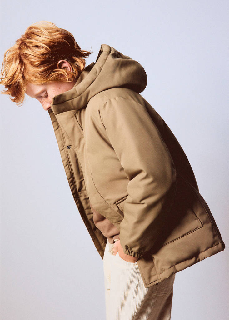 Oversized hooded anorak — Medium Brown