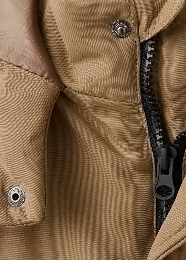 Oversized hooded anorak — Medium Brown