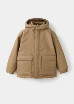 Oversized hooded anorak — Medium Brown 3