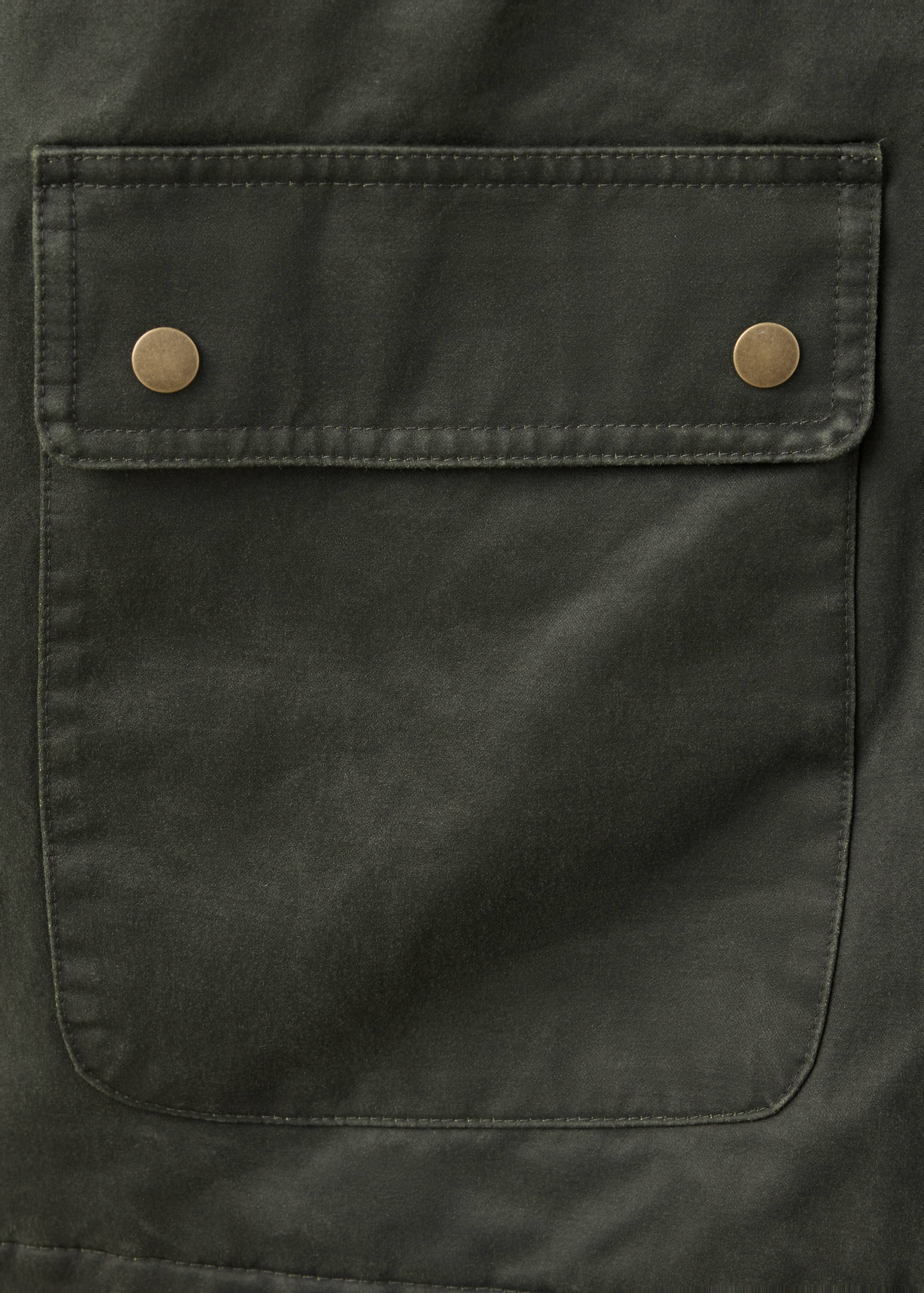 Cotton parka with corduroy collar - Details of the article 0